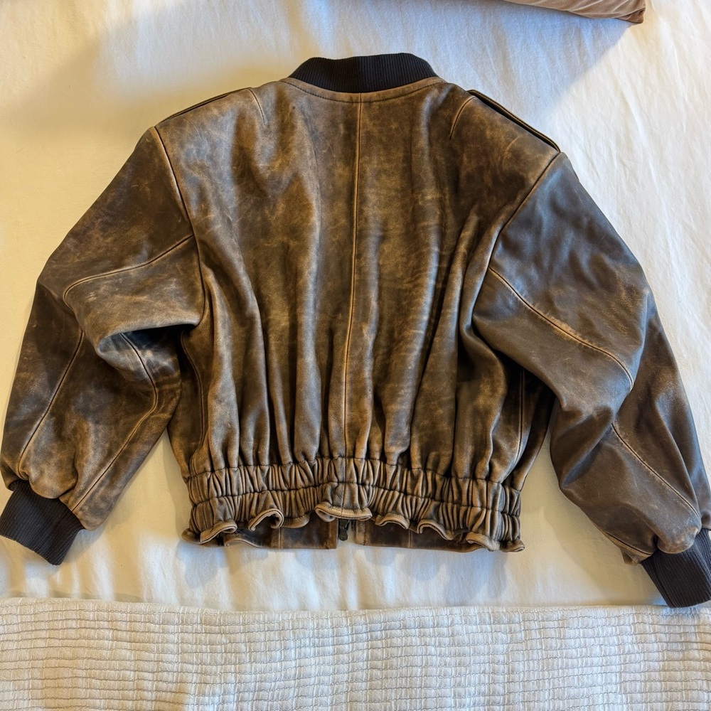 Luna Leather Bomber Jacket Ducie - Picture 3 of 5